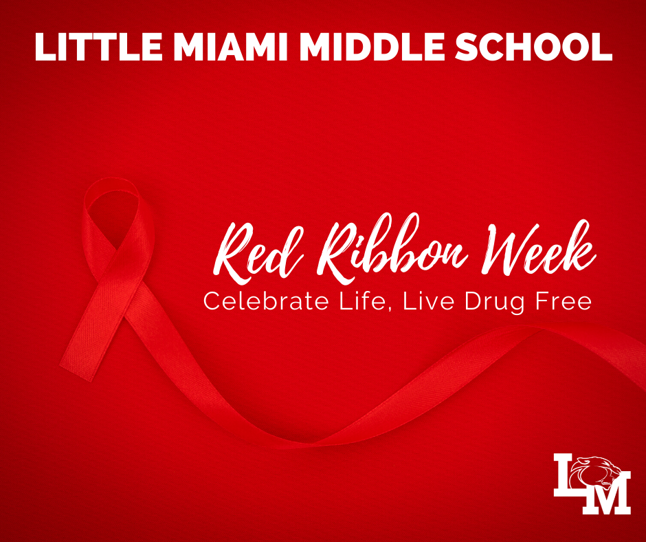 red ribbon with long ribbon tails on red background for red ribbon week